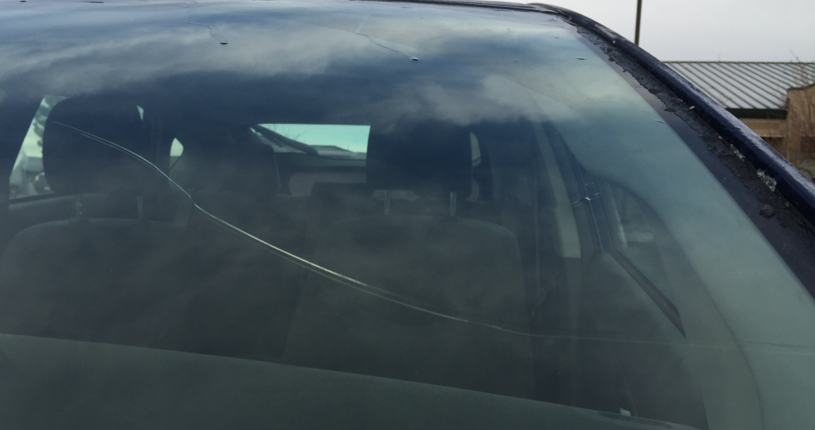 How likely is a cracked windshield to shatter?