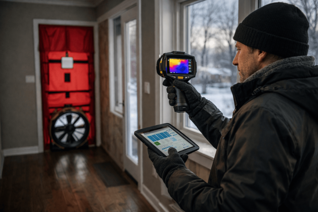 Energy audit in a winter home