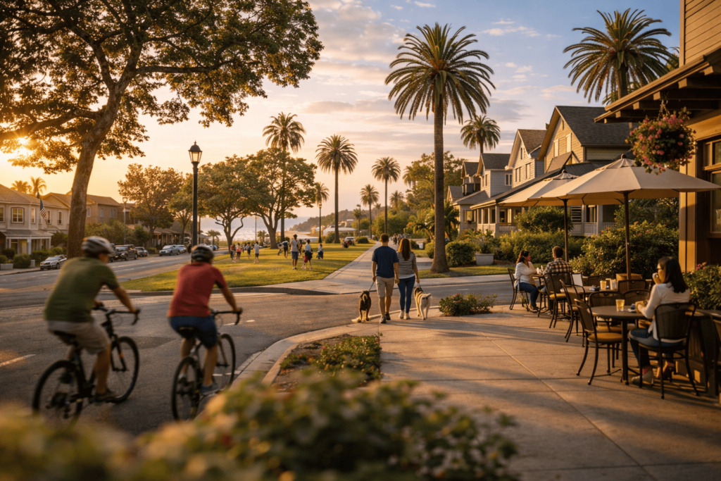 Golden afternoon in coastal San Diego