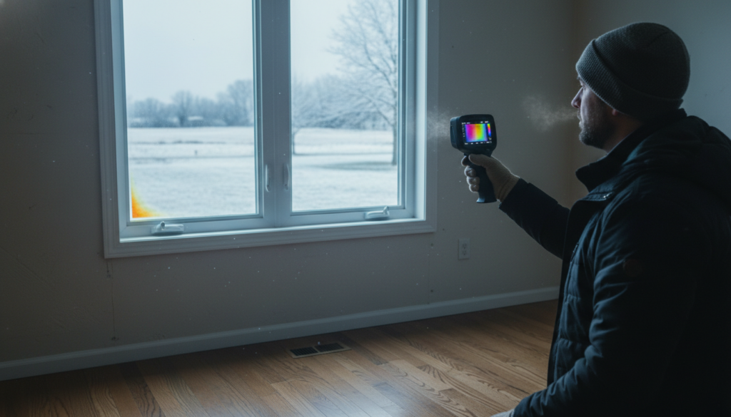 Winter energy audit in progress