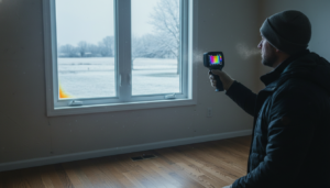 Winter energy audit in progress