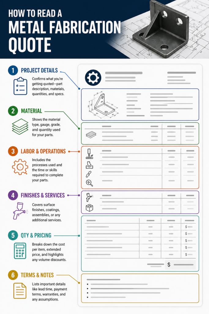How to read a metal fabrication quote